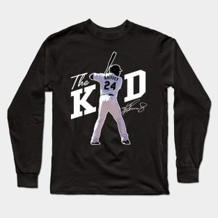 Ken Griffey Jr The Kid Basketball Legend Signature Vintage Retro 80s 90s Bootleg Rap Style Long Sleeve T-Shirt